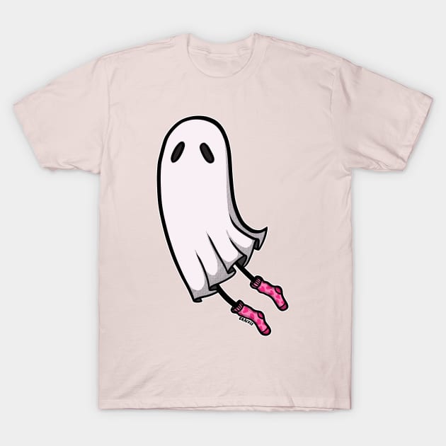 Heart Socks Ghost T-Shirt by Jan Grackle